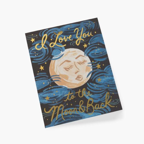 Alternative view of To the Moon and Back Love & Friendship Card - Single Card