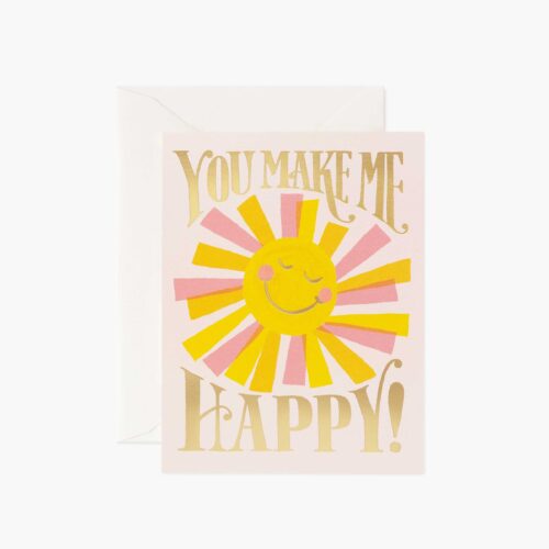 You Make Me Happy Love & Friendship Card - Single Card
