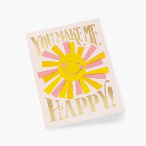 Alternative view of You Make Me Happy Love & Friendship Card - Single Card