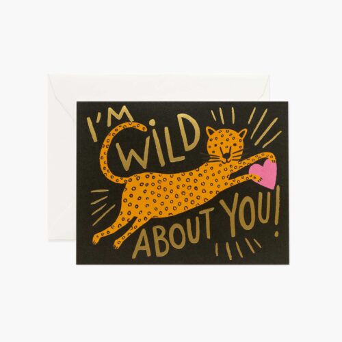 Wild About You Love & Friendship Card - Single Card