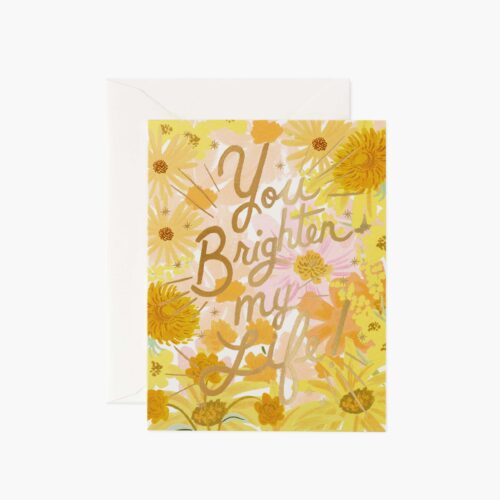 You Brighten My Life Love & Friendship Card - Single Card