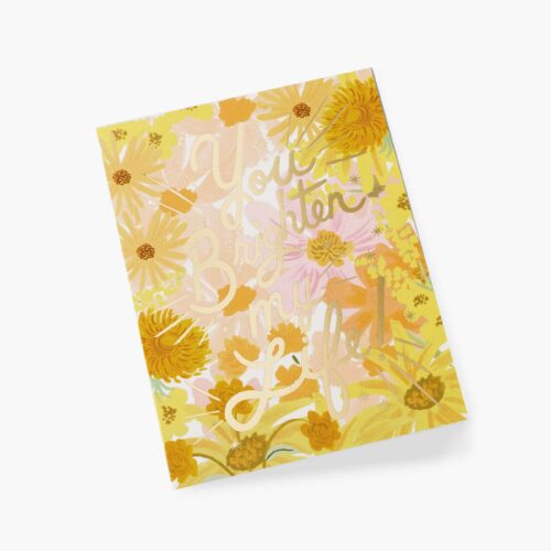 Alternative view of You Brighten My Life Love & Friendship Card - Single Card