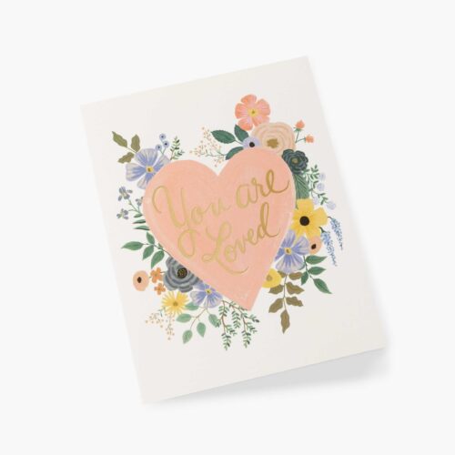 Alternative view of You Are Loved Heart Love & Friendship Card - Single Card