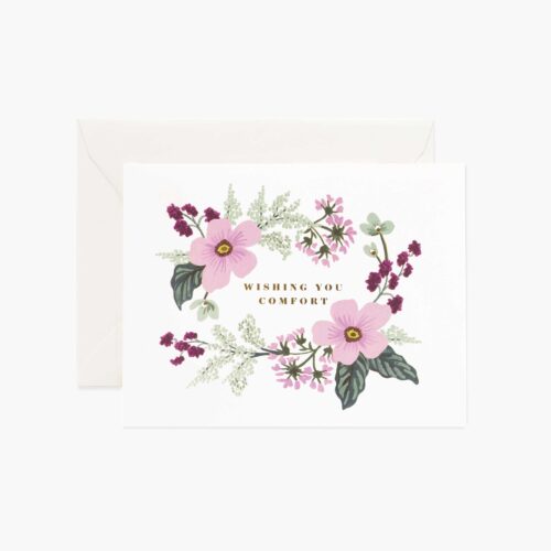 Wishing You Comfort Bouquet Sympathy Card - Single Card