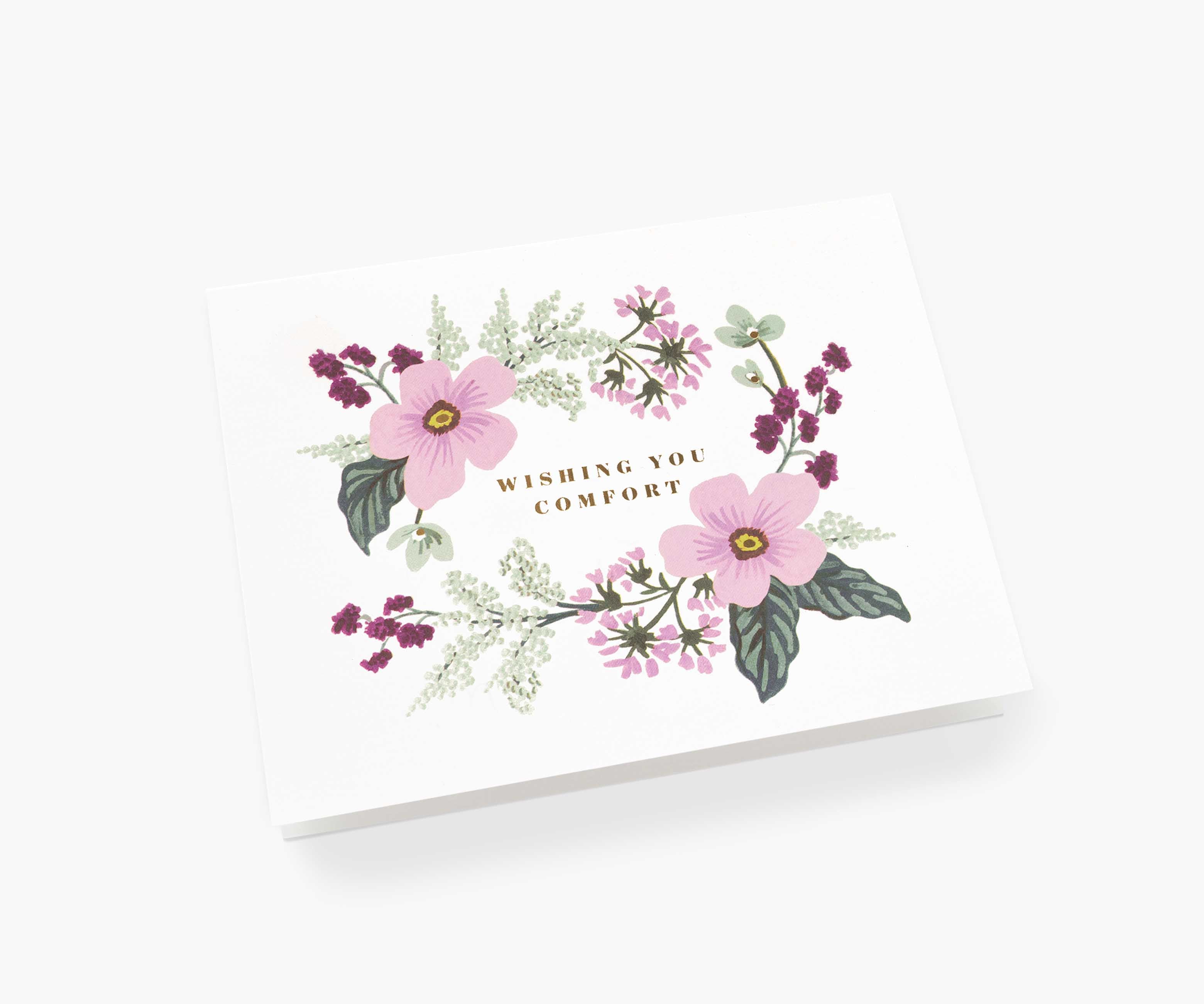 Wishing You Comfort Bouquet Sympathy Card - Single Card - Image 2