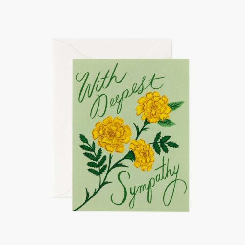 Marigold Sympathy Card - Single Card