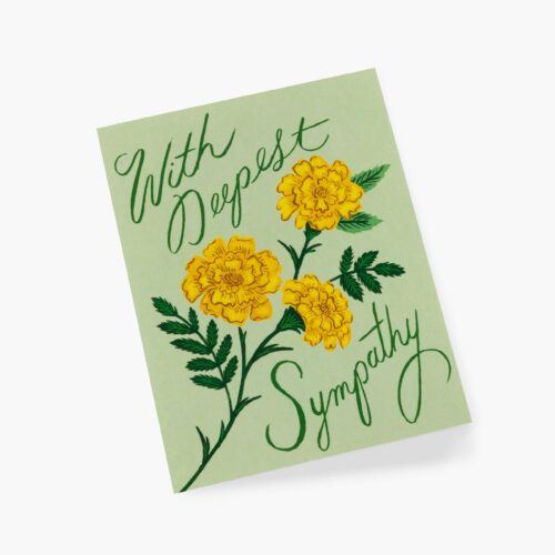 Alternative view of Marigold Sympathy Card - Single Card