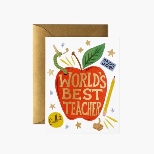 World's Best Teacher Everyday Card - Single Card