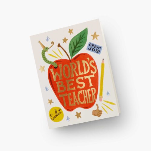 Alternative view of World's Best Teacher Everyday Card - Single Card