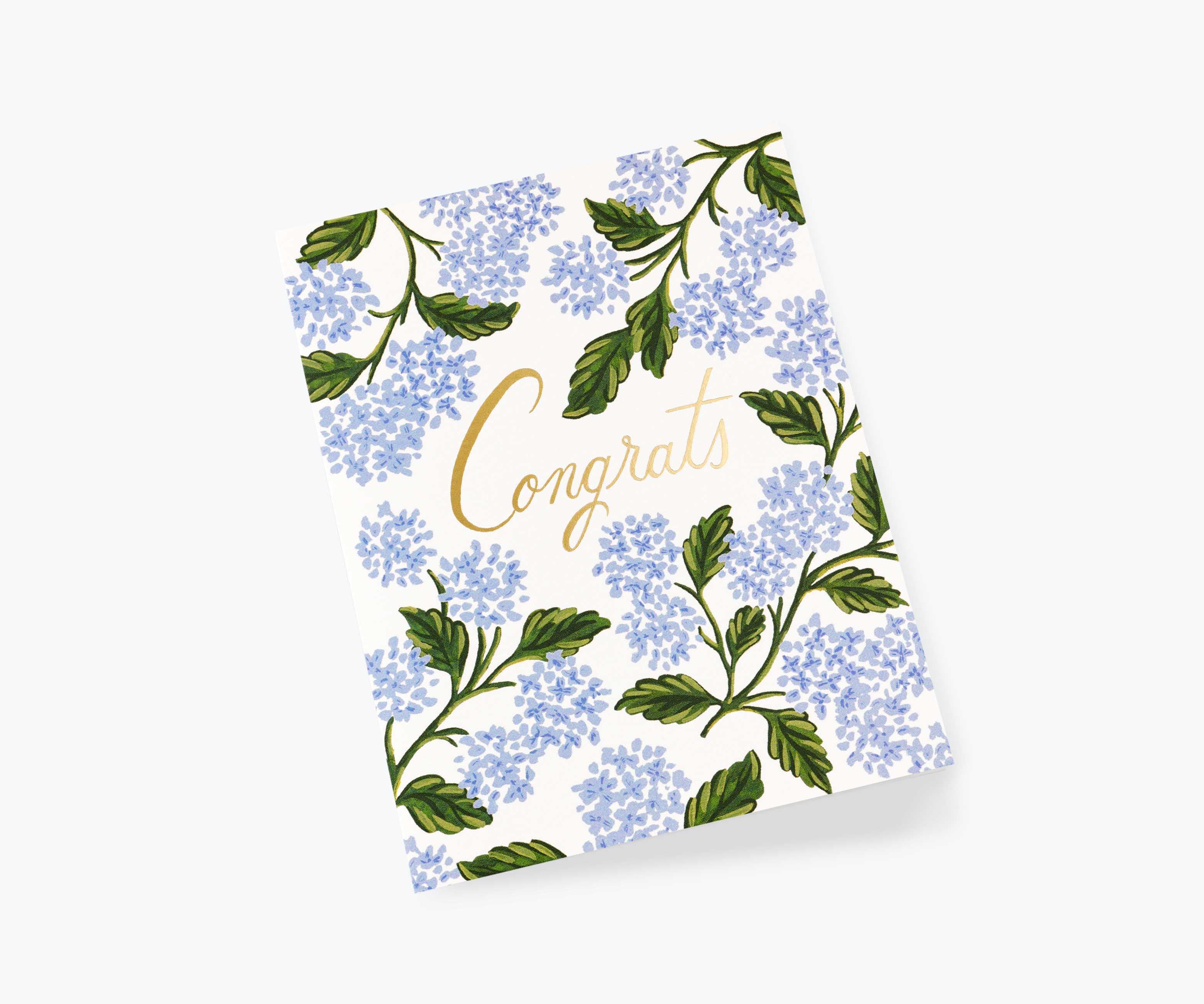 Hydrangea Congrats Card - Single Card - Image 2