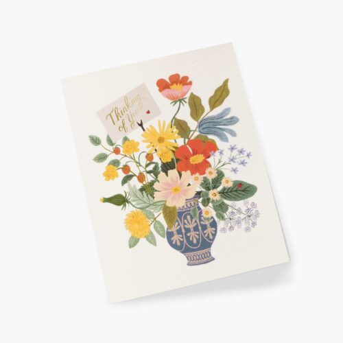 Alternative view of Thinking of You Bouquet Sympathy Card - Single Card