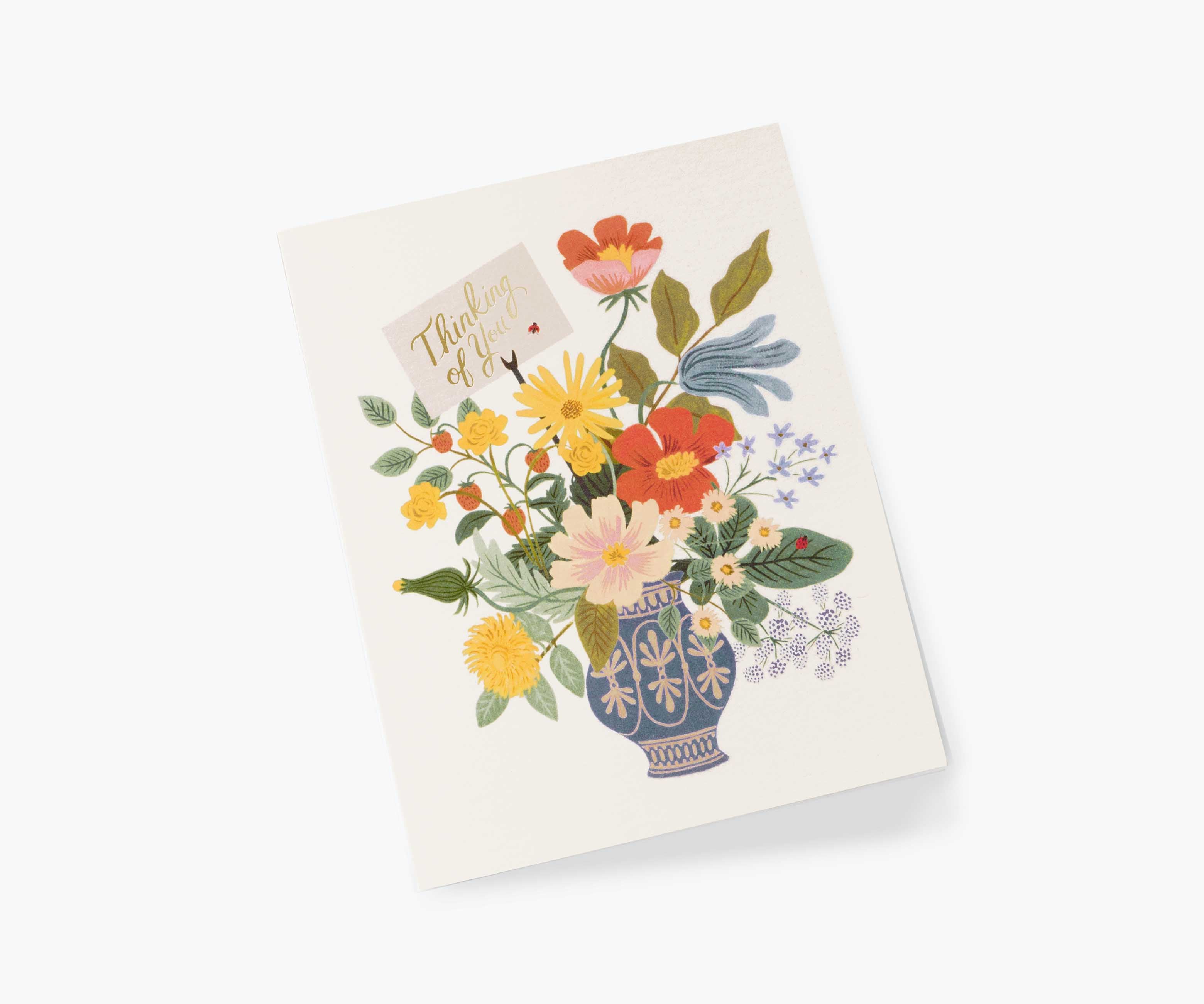 Thinking of You Bouquet Sympathy Card - Single Card - Image 2