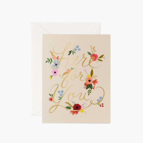 Floral Here for You Sympathy Card - Single Card