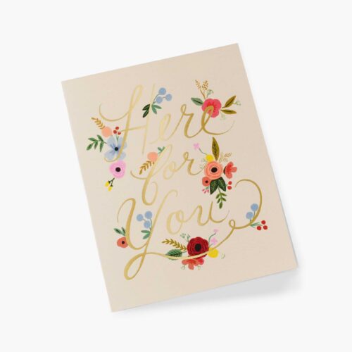 Alternative view of Floral Here for You Sympathy Card - Single Card