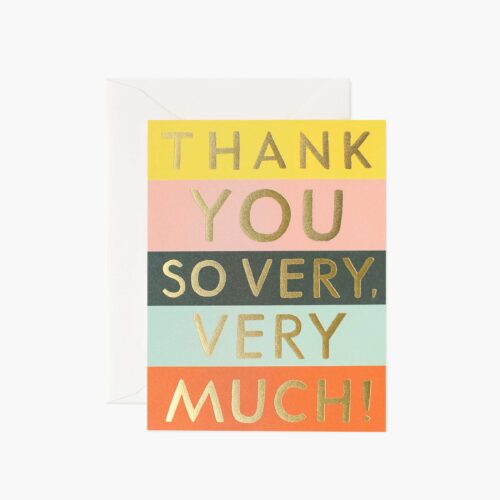 Color Block Thank You Card - Single Card