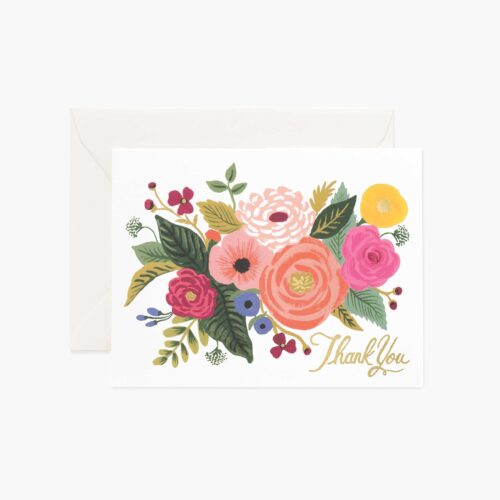 Juliet Rose Thank You Card - Single Card