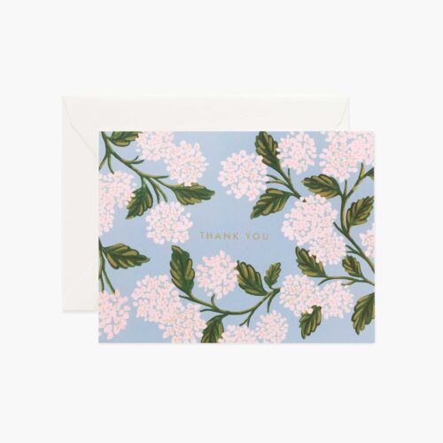 Hydrangea Thank You Card - Single Card