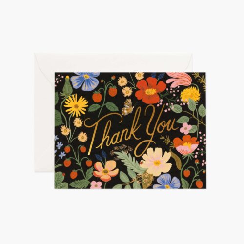Strawberry Fields Thank You Card - Single Card