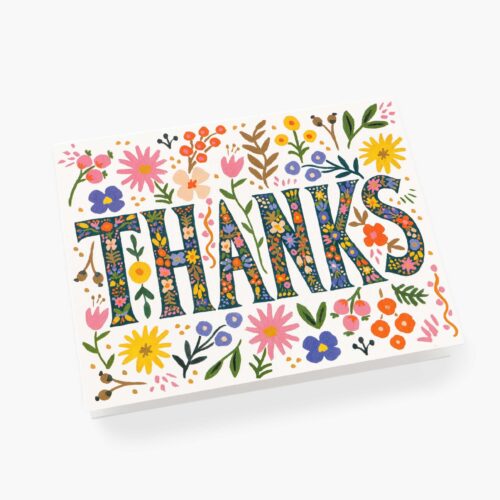 Alternative view of Floral Thanks Thank You Card - Single Card