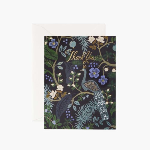 Peacock Thank You Cards - Boxed Set