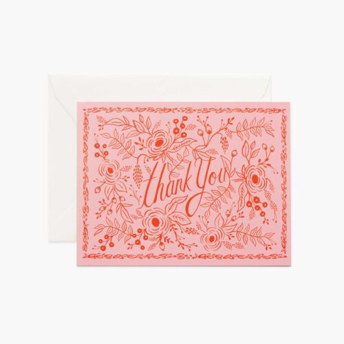 Rosé Thank You Card - Single Card