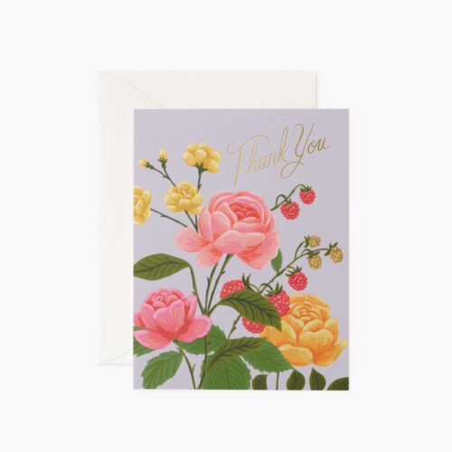 Roses Thank You Card - Single Card