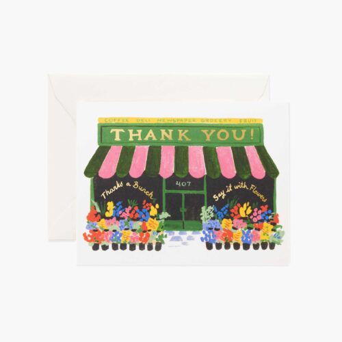Flower Shop Thank You Card - Single Card