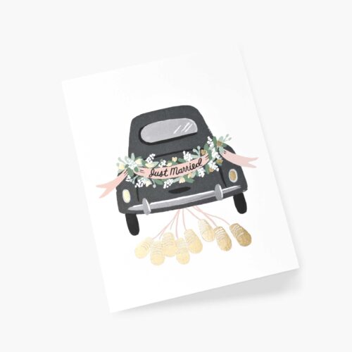Alternative view of Just Married Wedding Card - Single Card