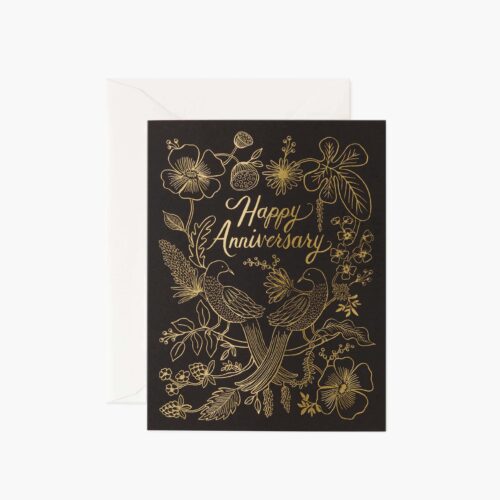 Love Birds Anniversary Card - Single Card