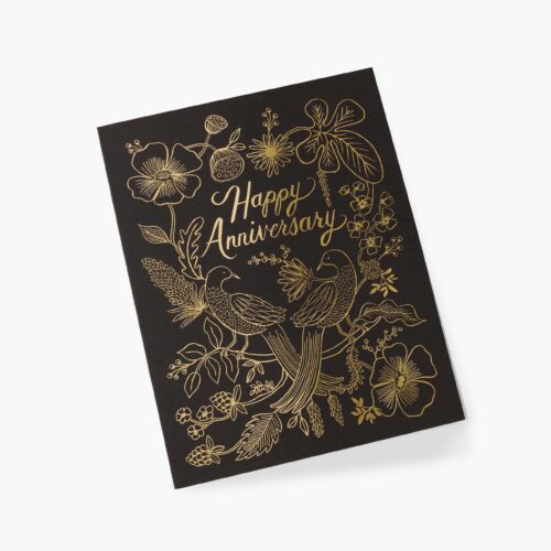 Alternative view of Love Birds Anniversary Card - Single Card