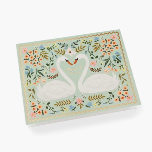 Alternative view of Always & Forever Swans Wedding Card - Single Card
