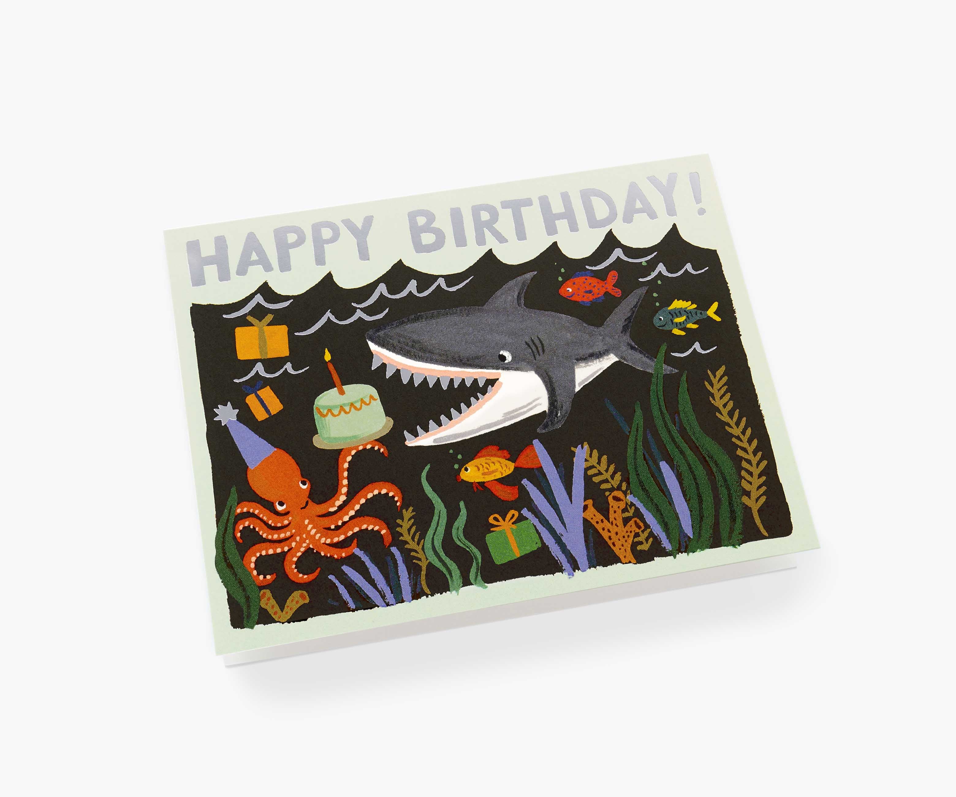 Shark Birthday Card - Single Card - Image 2