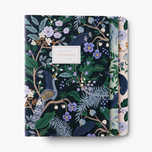 Stitched Notebook Set - Peacock