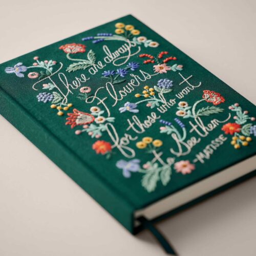 Alternative view of Embroidered Journal - There Are Always Flowers