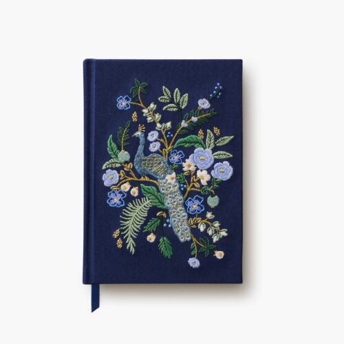 Embroidered Journal - Peacock