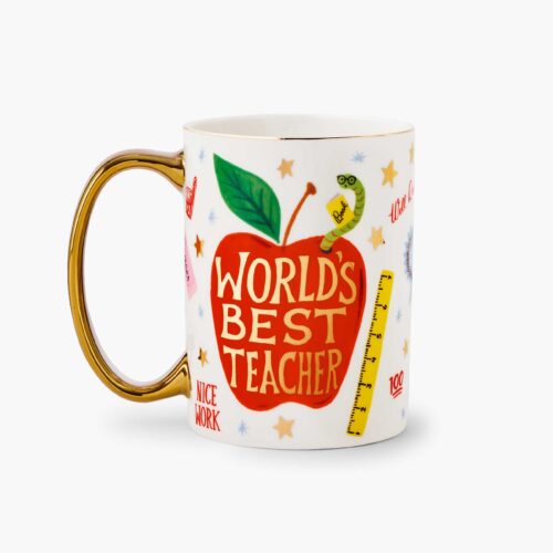 Alternative view of Porcelain Mug - World's Best Teacher