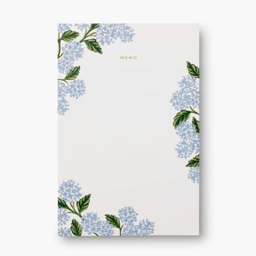 Large Memo Notepad - Hydrangea