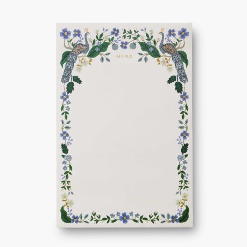 Large Memo Notepad - Peacock