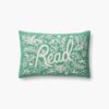 Read Embroidered Pillow - Sage