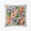 Dovecote Embroidered Pillow - Mint