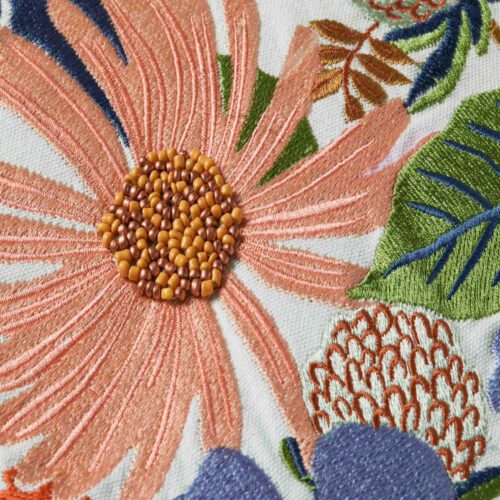 Alternative view of Dovecote Embroidered Pillow - Mint