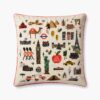 Bon Voyage Embroidered Pillow - Cream