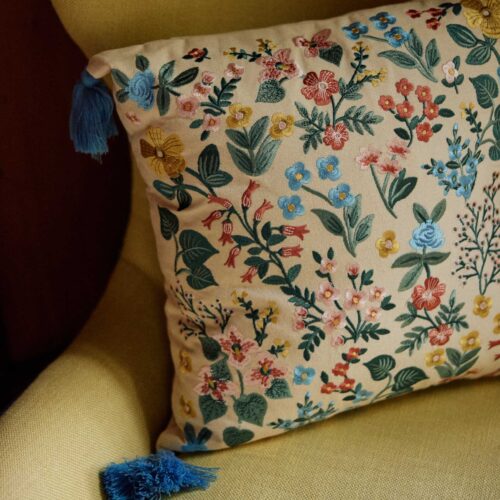 Alternative view of Mayfair Embroidered Pillow - Cream