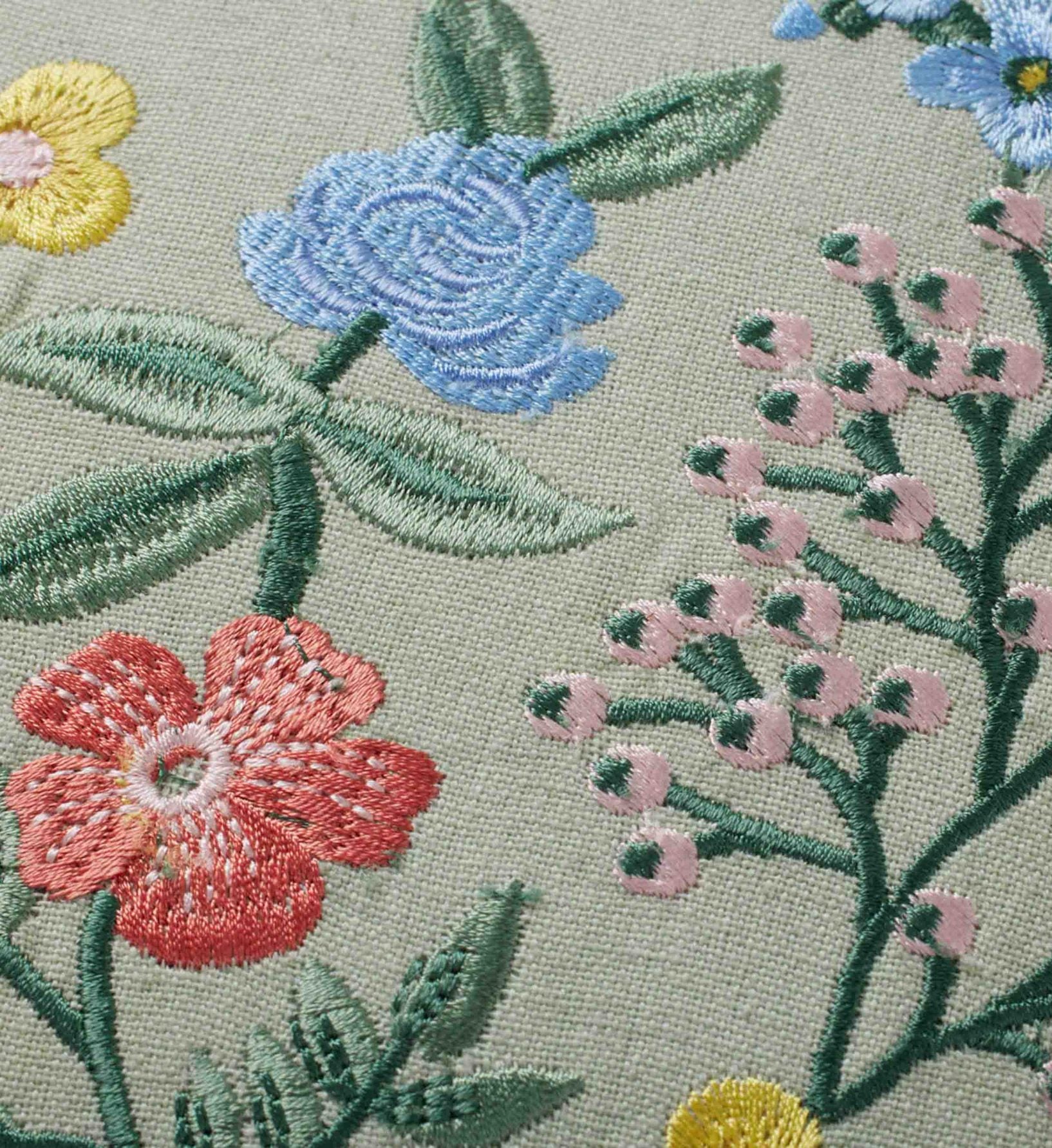 Mayfair Embroidered Pillow - Mint - Image 3