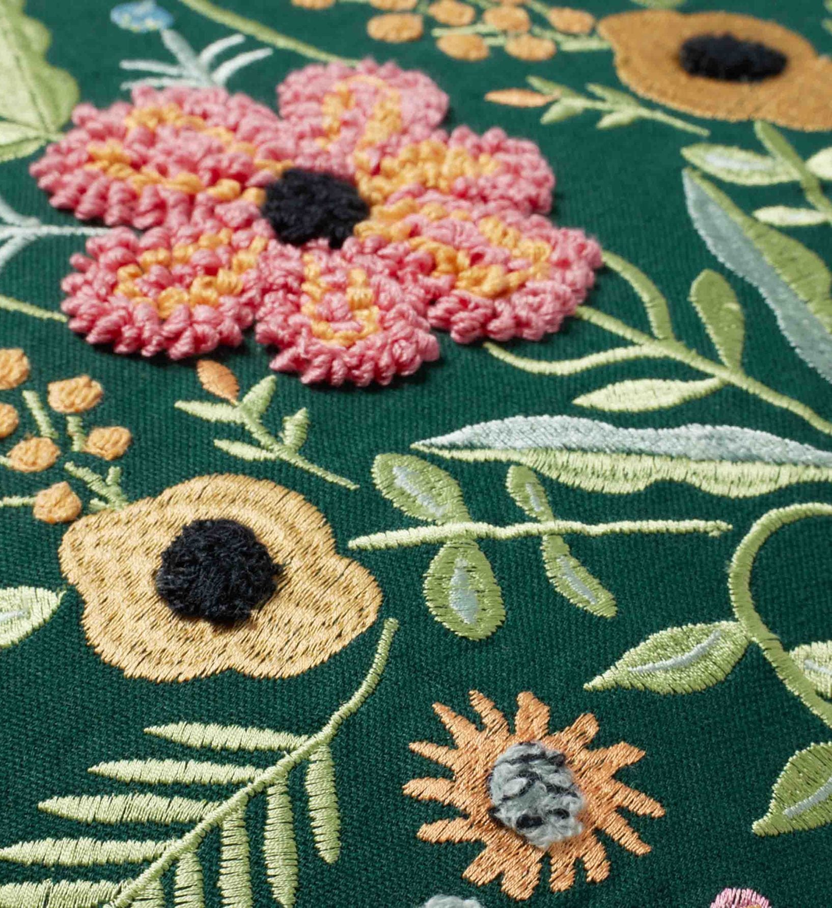 Gabriella Embroidered Pillow - Evergreen Multi - Image 3