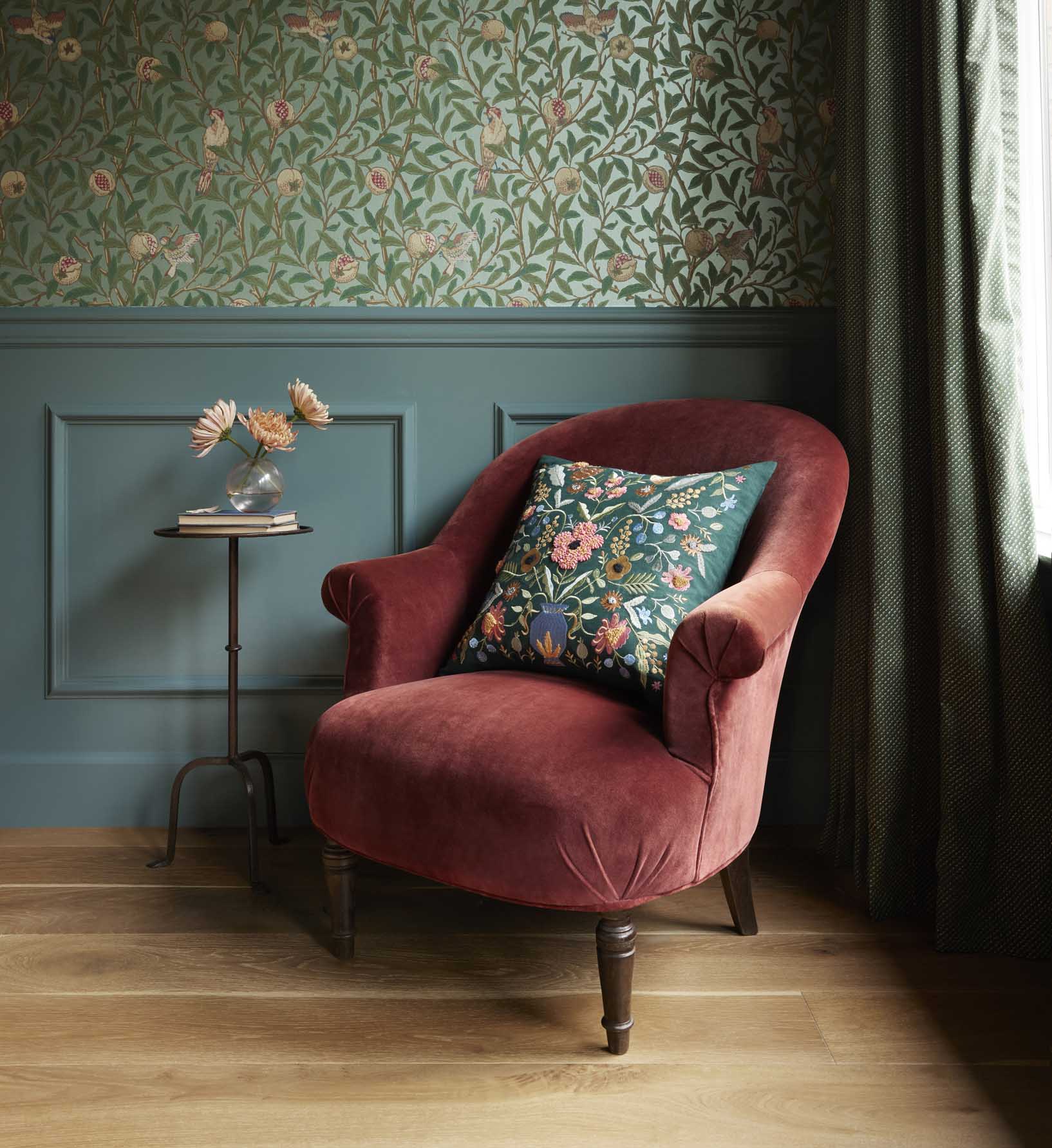 Gabriella Embroidered Pillow - Evergreen Multi - Image 2