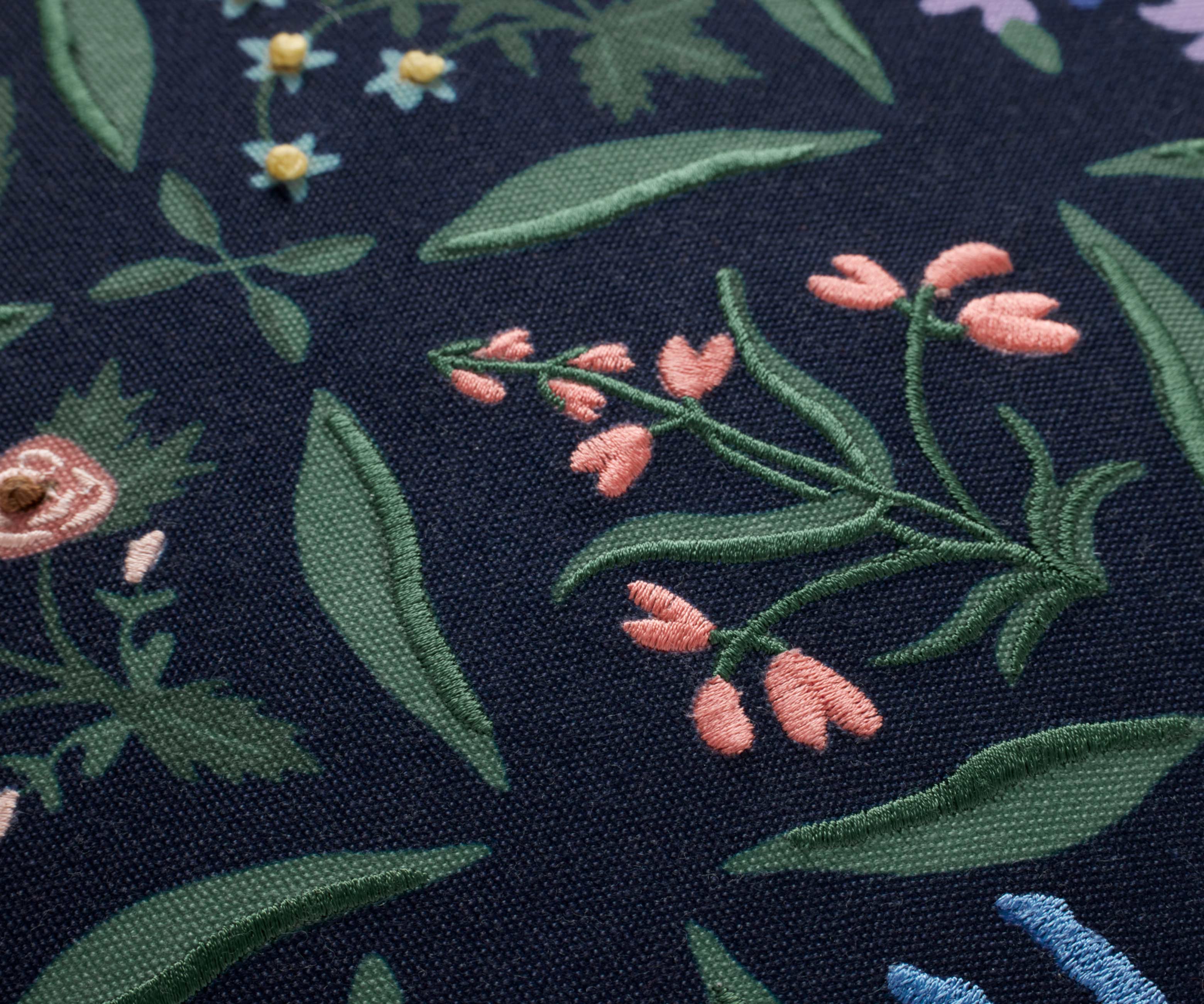 Estee Embroidered Pillow - Navy - Image 3