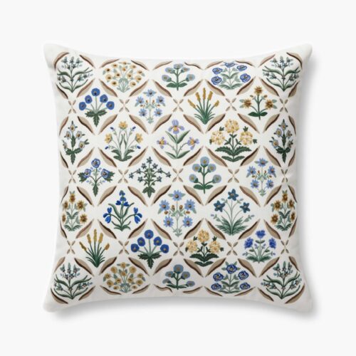 Estee Embroidered Pillow - Cream