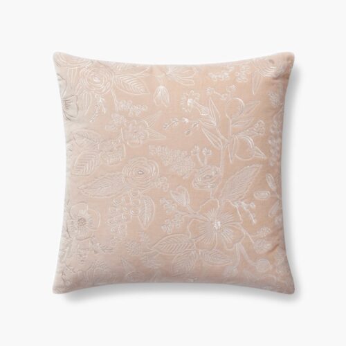 Colette Embroidered Pillow - Blush