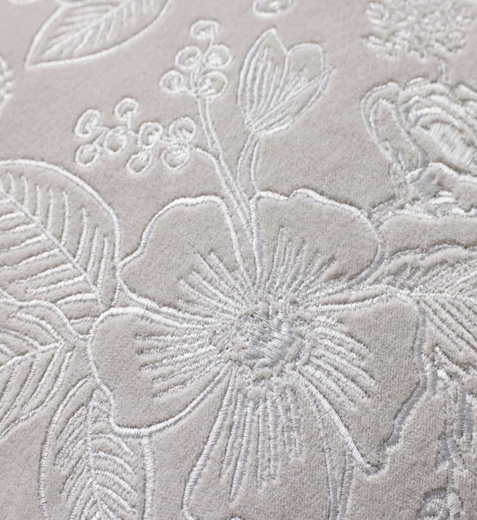 Colette Embroidered Pillow - Grey - Image 2